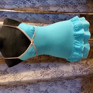 Blue Polka Dot Chemise
